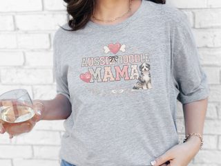 Aussiedoodle Mama Paw Print Heart Bone Crest - photo 3