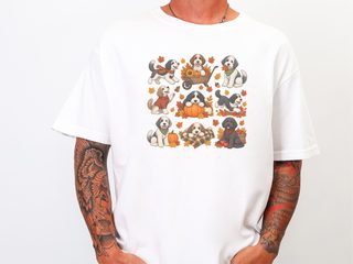 Autumn Sheepadoodle Fall Activities doodle dog shirt - photo 3
