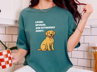 Derpy Yellow Labrador Retriever doodle dog shirt - photo 6