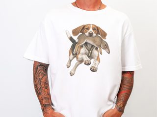 Beagle Hunting Wild Rabbit doodle dog shirt - photo 2