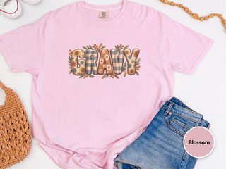 Floral Plaid Gravy Lettering funny shirt - photo 6