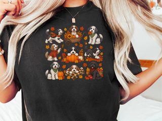 Autumn Sheepadoodle Fall Activities doodle dog shirt - photo 1