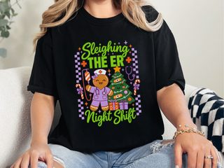 Gingerbread Nurse Er Night Shift funny shirt - photo 2