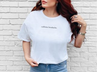 Caffeine Headache funny shirt - photo 2