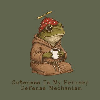 Weaponized Cuteness Frog Tee: Sarcastic Defense Mechanism Humor