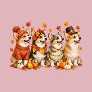 Colorful Autumn Corgi Dogs Fall Corgi Shirt Autumn Dog Tee Gift