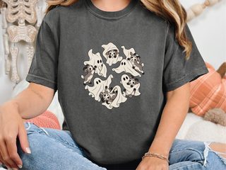 Cute Ghost Playing Baby Goat funny shirt - photo 5