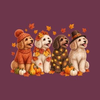 Maltipoo Fall Harvest Lineup Thanksgiving Dog Tee Fall Dog Lover Gift