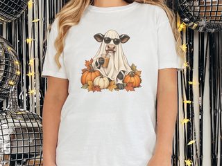 Ghost Cow Iced Coffee Pumpkin funny shirt - photo 2