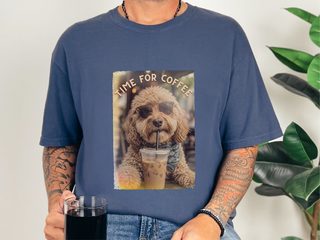 Time For Coffee doodle dog shirt - photo 8