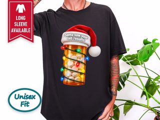 Santa Lab Results Pill Bottle funny shirt - photo 3