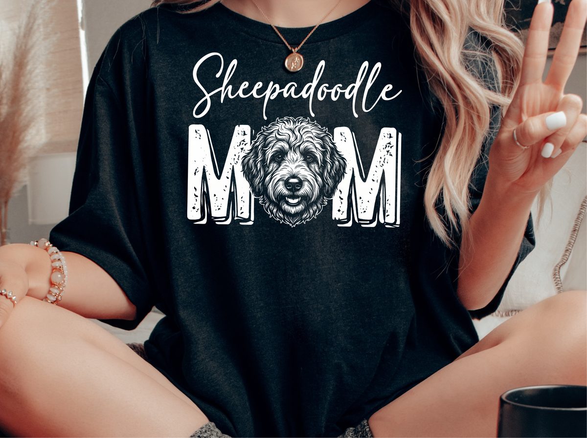 Sheepadoodle Mom Dog Lover Tee - Cute Pet Parent Apparel Gift