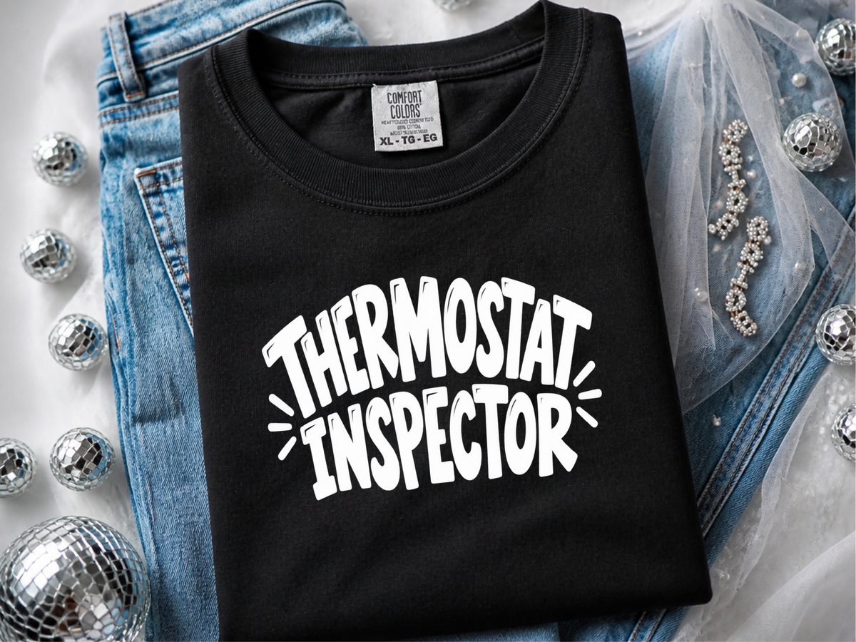 Thermostat Inspector Funny Uncle Shirt Sarcastic Dad Joke Tee
