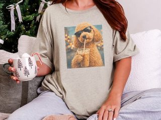 Cockapoo Iced Coffee Cool Dog doodle dog shirt - photo 8