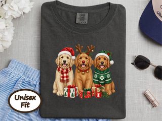 Golden Retriever Christmas Trio doodle dog shirt - photo 4