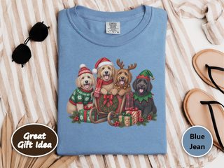 Goldendoodles Christmas Sleigh Group doodle dog shirt - photo 4