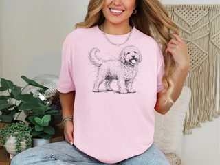 Comfort Colors Golden Doodle Sketch doodle dog shirt - photo 4