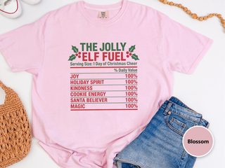 Jolly Elf Fuel Nutrition Label funny shirt - photo 4