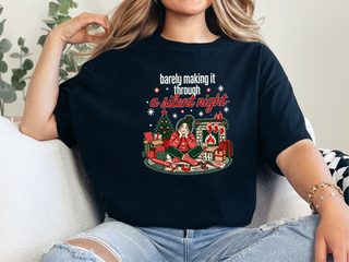Frazzled Woman Christmas Gift Wrapping funny shirt - photo 2