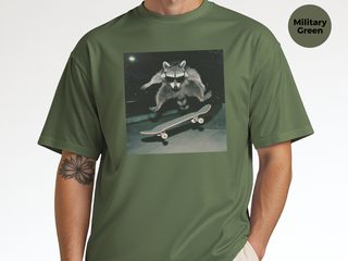 Raccoon At The Skatepark funny shirt - photo 8