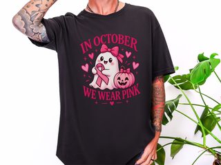 Cute Ghost Breast Cancer Awareness funny shirt - photo 2