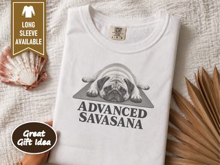 Pug Advanced Savasana Yoga doodle dog shirt - photo 1
