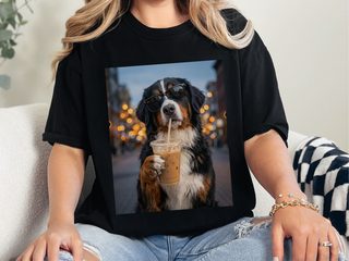 Comfort Colors Bernese Mountain Dog Iced Coffee Cool Dog doodle dog shirt - photo 3
