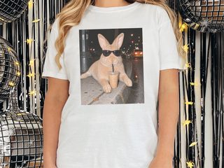 Cool Bunny Sunglasses Iced Coffee funny shirt - photo 2