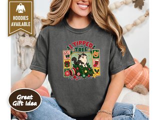 Cat Tipped Christmas Tree doodle dog shirt - photo 5