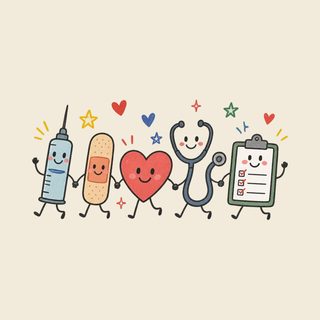 Happy Medical Friends Holding Hands Comfort Colors Nurse Shirt