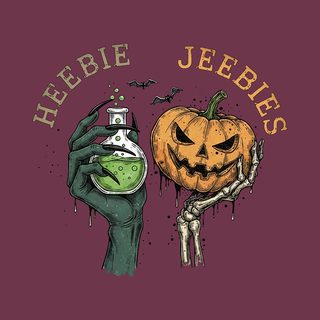 Vintage Witch Potion Pumpkin Heebie Jeebies Halloween T-Shirt