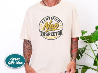 Certified Nap Inspector Round Badge funny shirt - photo 6