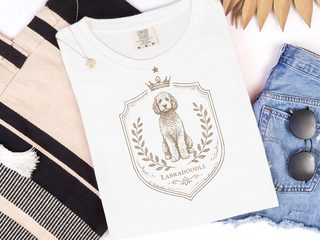 Comfort Colors Labradoodle Royal Crest doodle dog shirt - photo 1