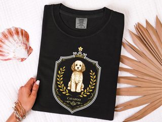 Comfort Colors Cavapoo Royal Crest doodle dog shirt - photo 2