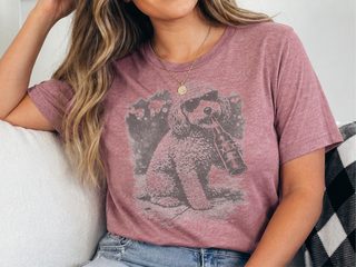 Cavapoo Drinking Beer doodle dog shirt - photo 7