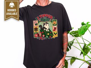 Cat Tipped Christmas Tree doodle dog shirt - photo 4
