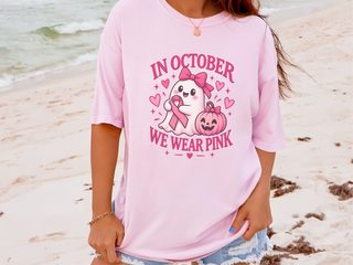Cute Ghost Breast Cancer Awareness funny shirt - photo 5