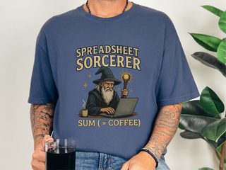 Spreadsheet Sorcerer funny shirt - photo 8