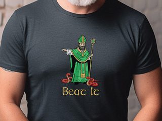 Beat It St. Patrick Kicking Out Snakes funny shirt - photo 1