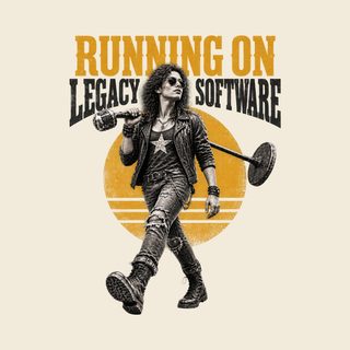 Rocker Woman Legacy Software T-Shirt Vintage Wash IT Coder Tee