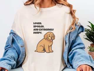 Derpy Golden Retriever doodle dog shirt - photo 8
