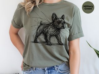 French Bulldog Sketch funny shirt - photo 8