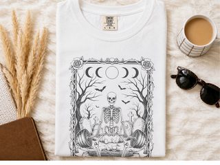 Skeleton Weightlifting Graveyard Art funny shirt - photo 1