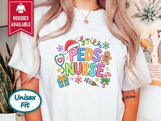 Christmas Peds Nurse Holiday Doodle funny shirt - photo 1