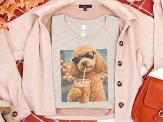 Labradoodle Iced Coffee Cool Dog doodle dog shirt - photo 8