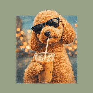 Cockapoo Iced Coffee Cool Dog T-Shirt - Funny Pet Lover Summer Gift