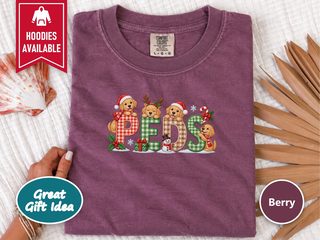 Christmas Peds Golden Retriever Puppies funny shirt - photo 6