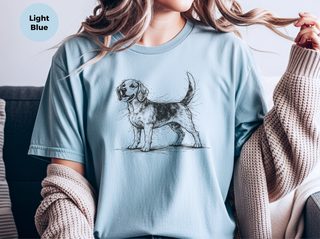 Beagle Sketch funny shirt - photo 7