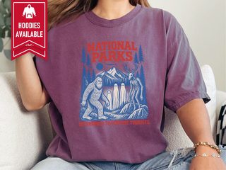 National Parks Cryptids Forest Scene funny shirt - photo 6