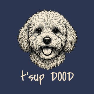Maltipoo Tsup Dood Garment-Dyed Heavyweight Crew Neck T-Shirt